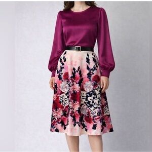 BREEZE Floral A-Line Skirt size small